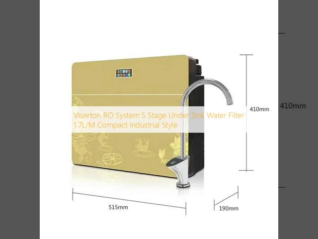 Viserton RO System 5 Stage Under Sink Water Filter 1.7L/M Compact Industrial Style