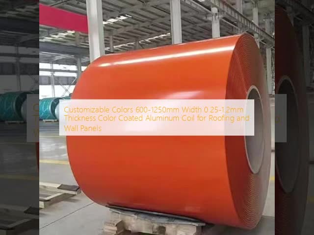 Customizable Colors 600-1250mm Width 0.25-1.2mm Thickness Color Coated Aluminum Coil for Roofing and Wall Panels