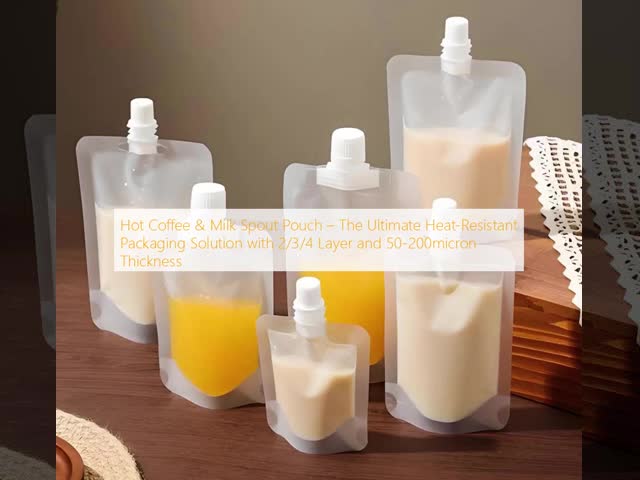 Customizable 2 3 4 Layer Baby Juice Spouted Pouch 50-200micron Thickness OEM Color
