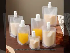 Customizable 2 3 4 Layer Baby Juice Spouted Pouch 50-200micron Thickness OEM Color