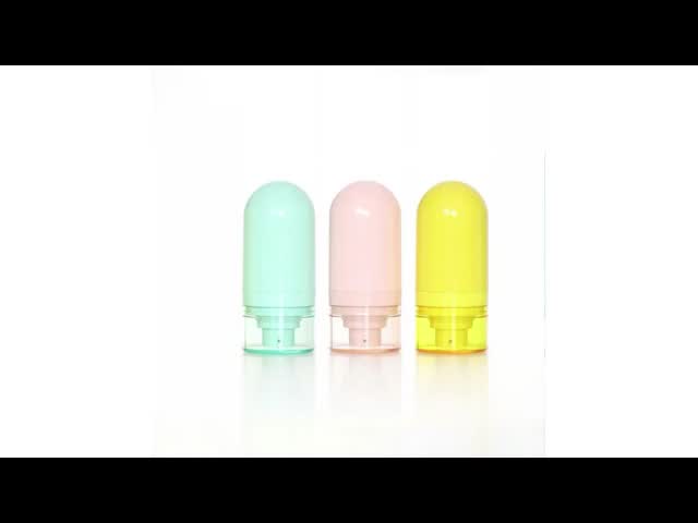 Travel Size Upside Down Airless Pump Bottle with Adjustable Spray Nozzle and Smooth Surface for Personal Care