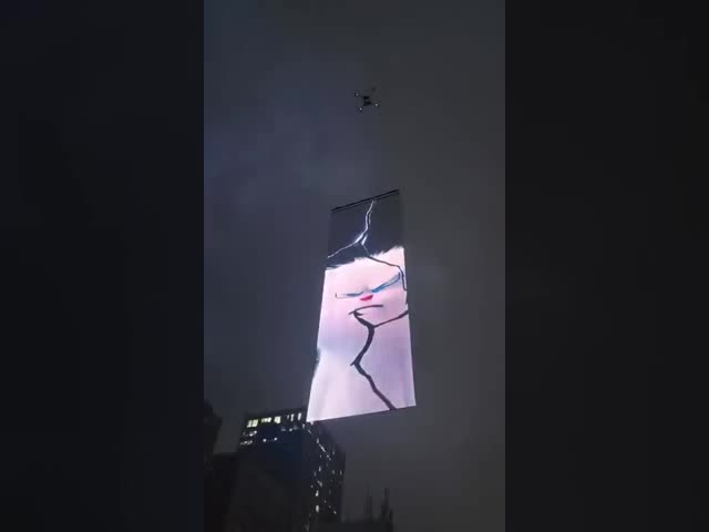 Flying Carpet Screen P25 Drone-mounted Ultra-Light Mesh Fly LED Display Screen  for Outdoor Events and Advertising