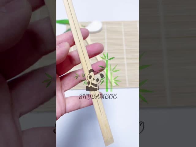 Chinese Manufacture Wholesale Disposable Bamboo Tensoge Chopsticks with Semi Sleeve Packed
