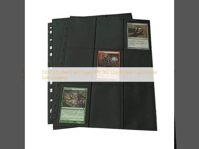 OEM 9 Pocket Card Pages 9PP 002 Cpp Pocket Card Holder Side Loading