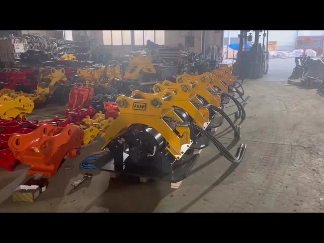 20 Tons Excavator Hydraulic Compactor Yellow Blue Hydraulic Compactors For Excavators