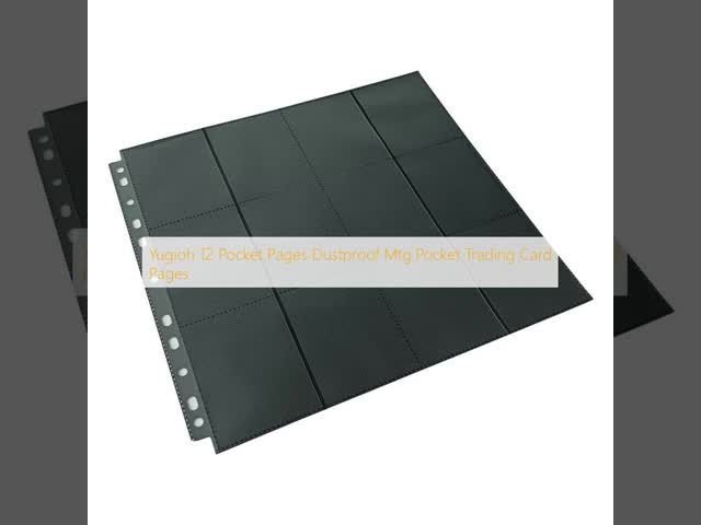 Yugioh 12 Pocket Pages Dustproof Mtg Pocket Trading Card Pages