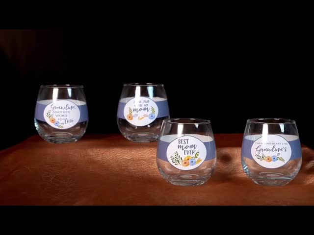 Wine Glass Custom Mother's Day Cup With Decal Fired 480ml For Souvenir Wholesale Shop