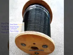 Flexible Black Carbon Steel Wire Rope Cable in 6mm 8mm 10mm 12mm Sizes with 6x19+IWS Structure