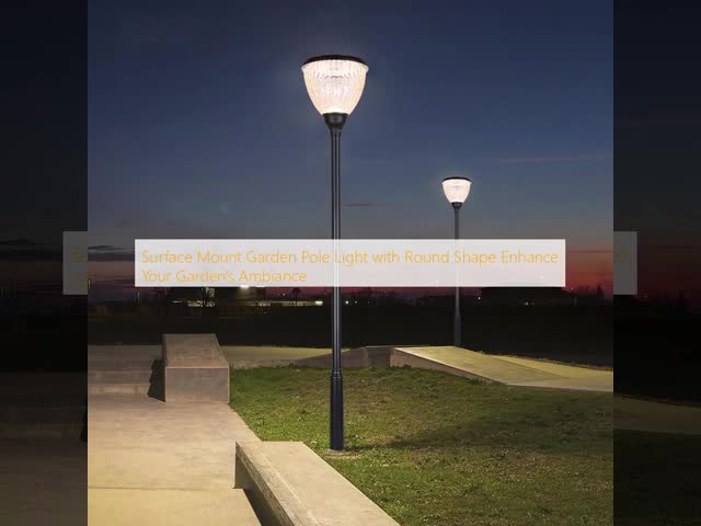 Surface Mount Garden Pole Light Round Shape Galvanised Street