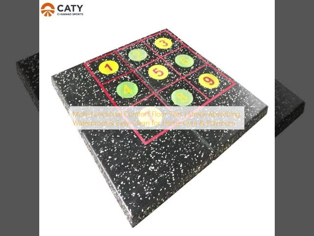 Multi-Functional Comfort Floor Tiles, Shock-Absorbing, Waterproof and Easy-Clean for Home Gym and Playroom