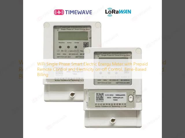 WiFi Single Phase Smart Electric Energy Meter with Prepaid Remote Control and Electricity on-off Control, Time-Based Billing