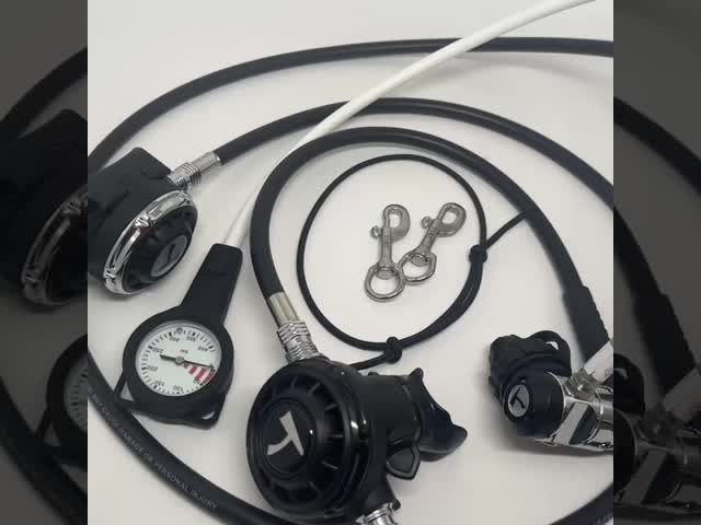 Short Hose Sidemount Scuba Diving Regulator Set Customizable For Underwater Diving