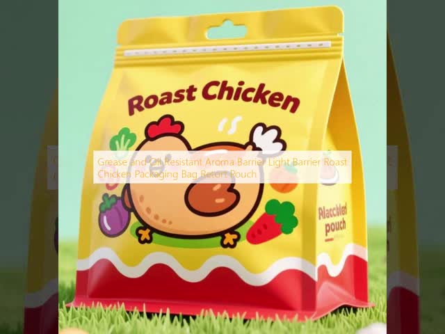 High Definition Printing Roast Chicken Retort Pouch ISO 9001 And ISO 22000 Certified