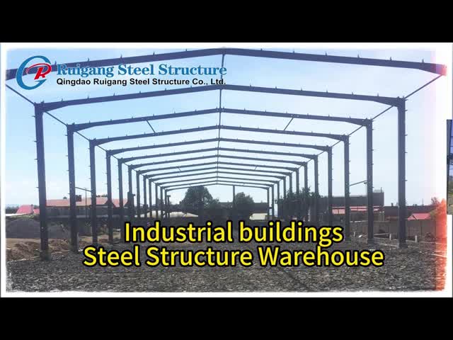 Wind Load Resistant Prefabricated Steel Structure Building with Hot-dip Galvanization and Bolted or Welded Connection