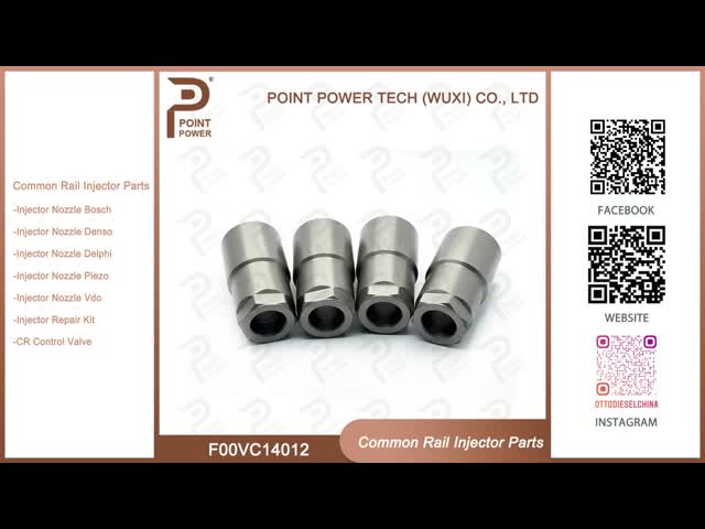 Common Rail Injector Spare Parts Nozzle Nut F00VC14012 / F00vc14012 For 110293/313/333/335/317/466/718/250/629 video