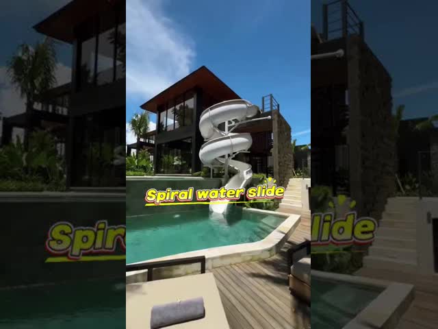 Commercial Water Kingdom Park Above Ground Swimming Pool Huge Fiberglass Slide Set