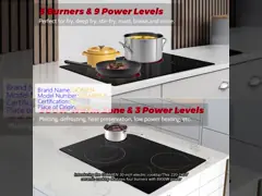 30 Inch Electric Cooktop 220-240V Built-In Ceramic Cooktop Stove Top 4 Burners 6900W