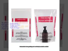 40 Micron LDPE Plastic Self Adhesive Bags With Suffocation Warning