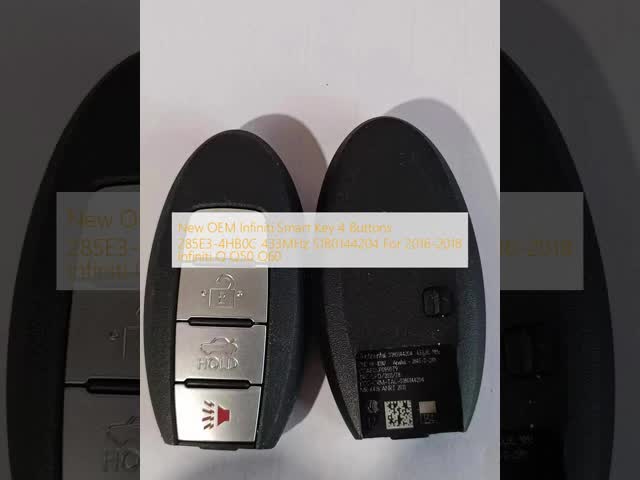 New OEM Infiniti Smart Key 4 Buttons 285E3-4HB0C 433MHz S180144204  For 2016-2018 Infiniti Q Q50 Q60