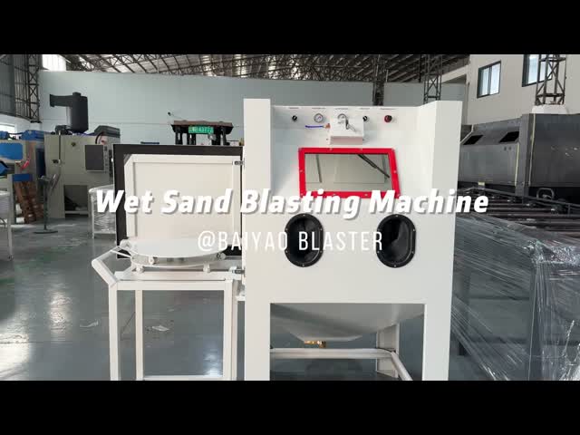 Wheel Hub Sandblasting Cabinet Turntable Manual Operating