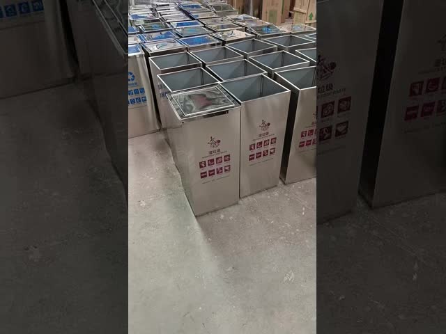 Swing Top Lid Indoor Trash Can 15.5 X 15.5 X 25.5 Inches for Healthy Eco-friendly Recycling