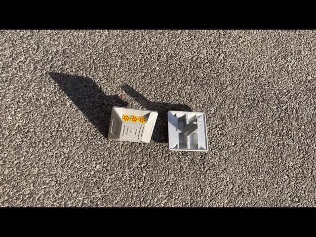 ROADSAFE 100*100*20/90mm LOGO Customs Aluminum Road Stud High Quality Road Stone Safety Reflective Cat Eye with Pin