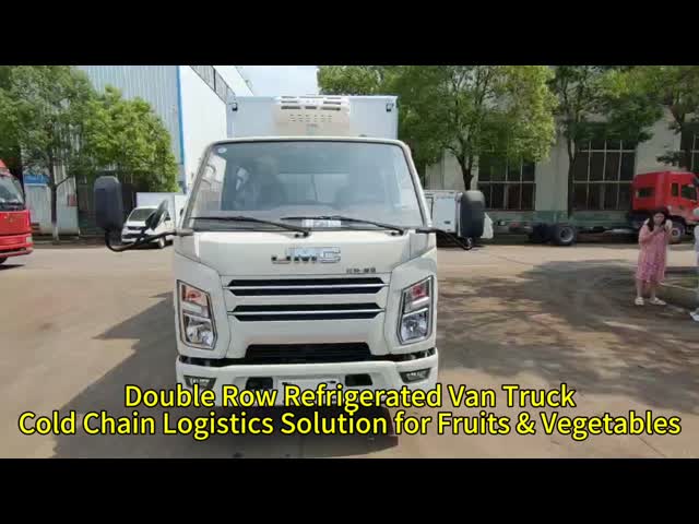 JMC Diesel Double Row Refrigerated Van Truck with EURO 5 Emission for Cold Chain Logistics (Fruits Vegetables & Live Fish)