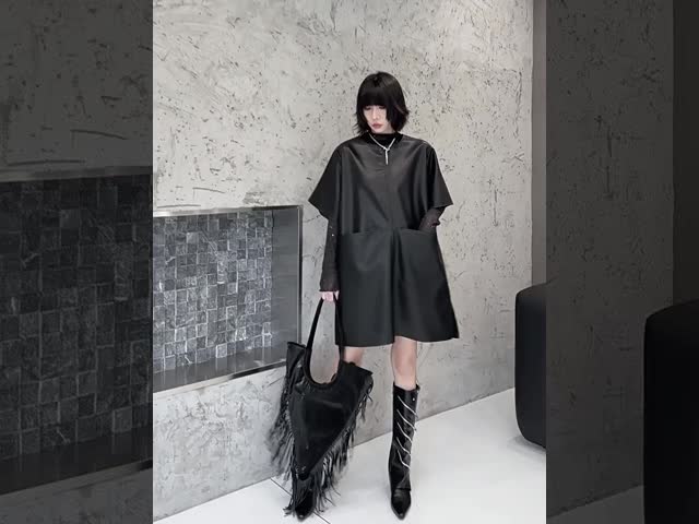 Autumn And Winter New PU Long Waisted Vest White Lace Wide Leg Pants