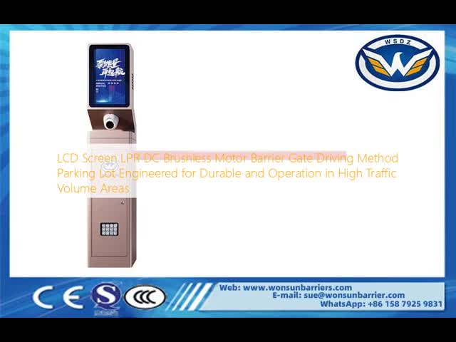 LCD Screen LPR DC Brushless Motor Barrier Gate Driving Method Parking Lot Engineered for Durable and Operation in High Traffic Volume Areas