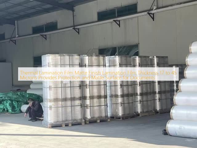 Matte Thermal Lamination Film with 17 to 45 Microns Thickness 10-60m/min Laminating Speed in White and Pearl White