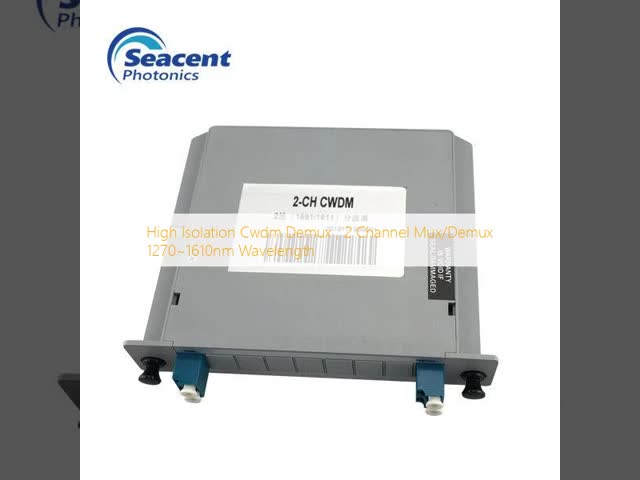 High Isolation Cwdm Demux , 2 Channel Mux/Demux 1270~1610nm Wavelength