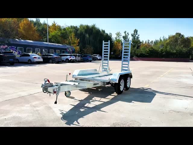 Aym 3000kg Mini Excavator Trailer With Hot-dip Galvanizing And Led Adr Light For Heavy-duty Transport