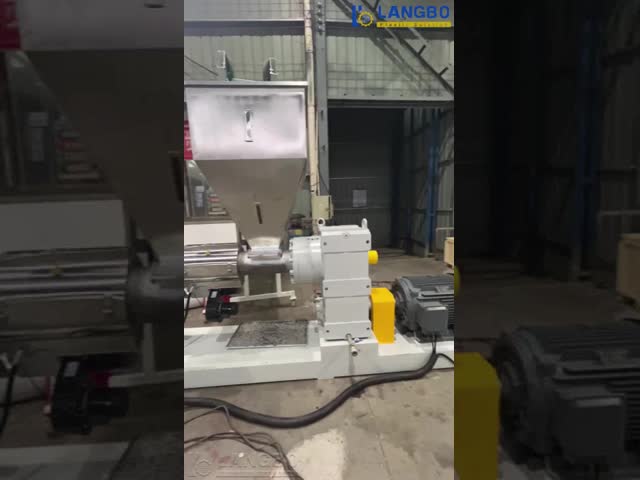 PP PE Plastic Pelletizing Machine Single Screw Double Stages Extruder Pellet