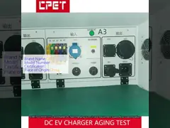 Carga rápida de CC Quema en el equipo de prueba Soporte de cargador de EV portátil personalizado video