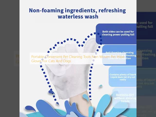 Portable Convenient Pet Cleaning Tools Non Woven Pet Wipe Gloves For Cats And Dogs