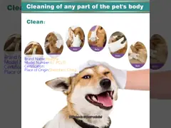 Portable Convenient Pet Cleaning Tools Non Woven Pet Wipe Gloves For Cats And Dogs