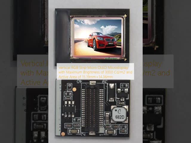 Vertical RGB Strip Micro OLED Microdisplay with Maximum Brightness of 3000 Cd/m2 and Active Area of 15.19mm×14.36mm