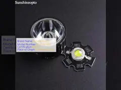 Aspheric Optical PMMA Led Lens With Black Holder For Led Spot Light