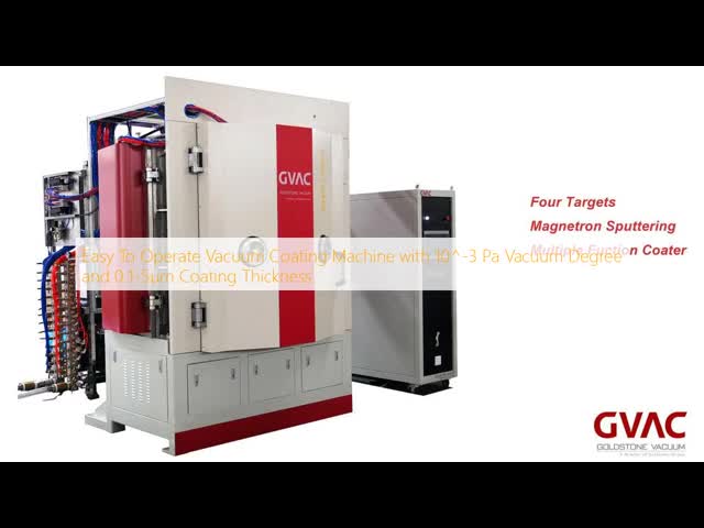 Easy To Operate Vacuum Coating Machine with 10^-3 Pa Vacuum Degree and 0.1-5μm Coating Thickness