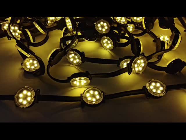 50mm Transparent Permanent High Brightness LED Point Light RGB Changeable IP67 Waterproof Outdoor Decoration