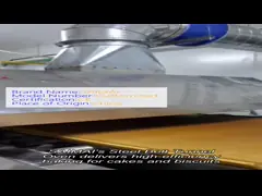 Steel Belt Cake Biscuits Baking Hot Air Convection Gas Tunnel Oven video