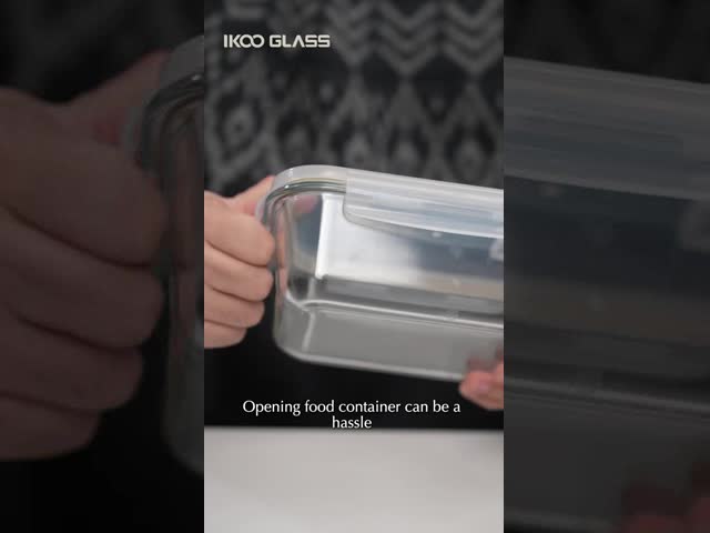 IKOO Stackable BPA-Free Glass Food Container with Dishwasher Safe Meal Prep Container for Easy Storage