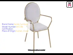 Armless Round High Back Metal Restaurant Chairs With Elegant Macarons Color