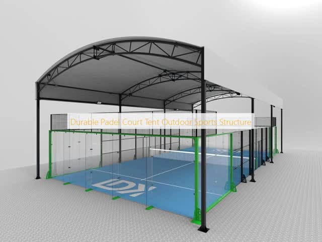 Durable Dome Padels Court Canopy Padel Court Tent Wind Resistant Aluminum Frame