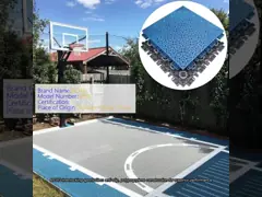 Interlocking Sports Flooring Tiles 340x340mm Anti-Slip Polypropylene