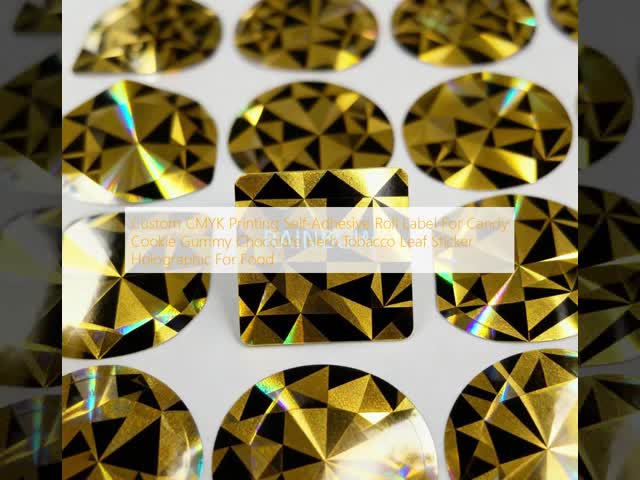  PVC Adhesive Vinyl PVC Paper Sticker Waterproof UV Hologram Printed Self-Adhesive Roll Label Packaging Labels