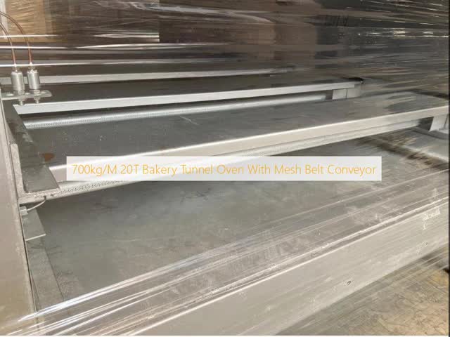 700kg/M 20T Bakery Tunnel Oven With Mesh Belt Conveyor