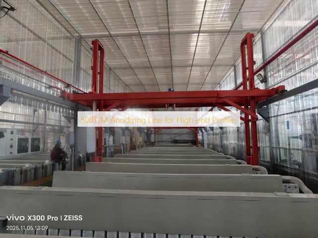 1000T/month Horizontal Anodizing Production Line with Automated Control Energy Conservation and Environmental Protection
