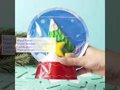 Заказный рождественский пакет Mylar с специальной формой и закрытием ципочком