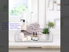 HOT SALE Acrylic Square Storage Tray Home Fruit and Snack Food Tray with Handles  Hotel Storage Container